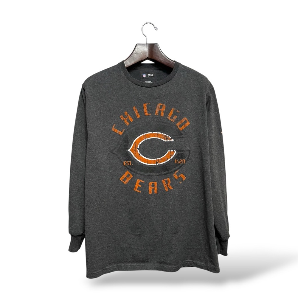 NFL Team Apparel Charcoal Grey Chicago Bears Sweatshirt, M